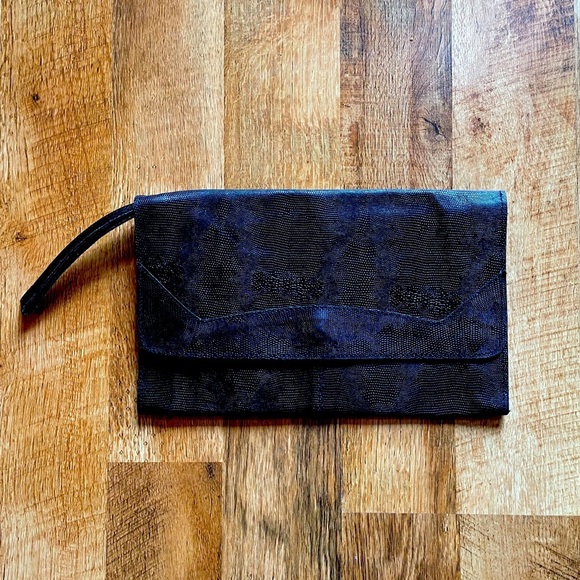 Vintage Exclusively Made for Lawrence Bentley Genuine Leather Wristlet - Picture 1 of 7